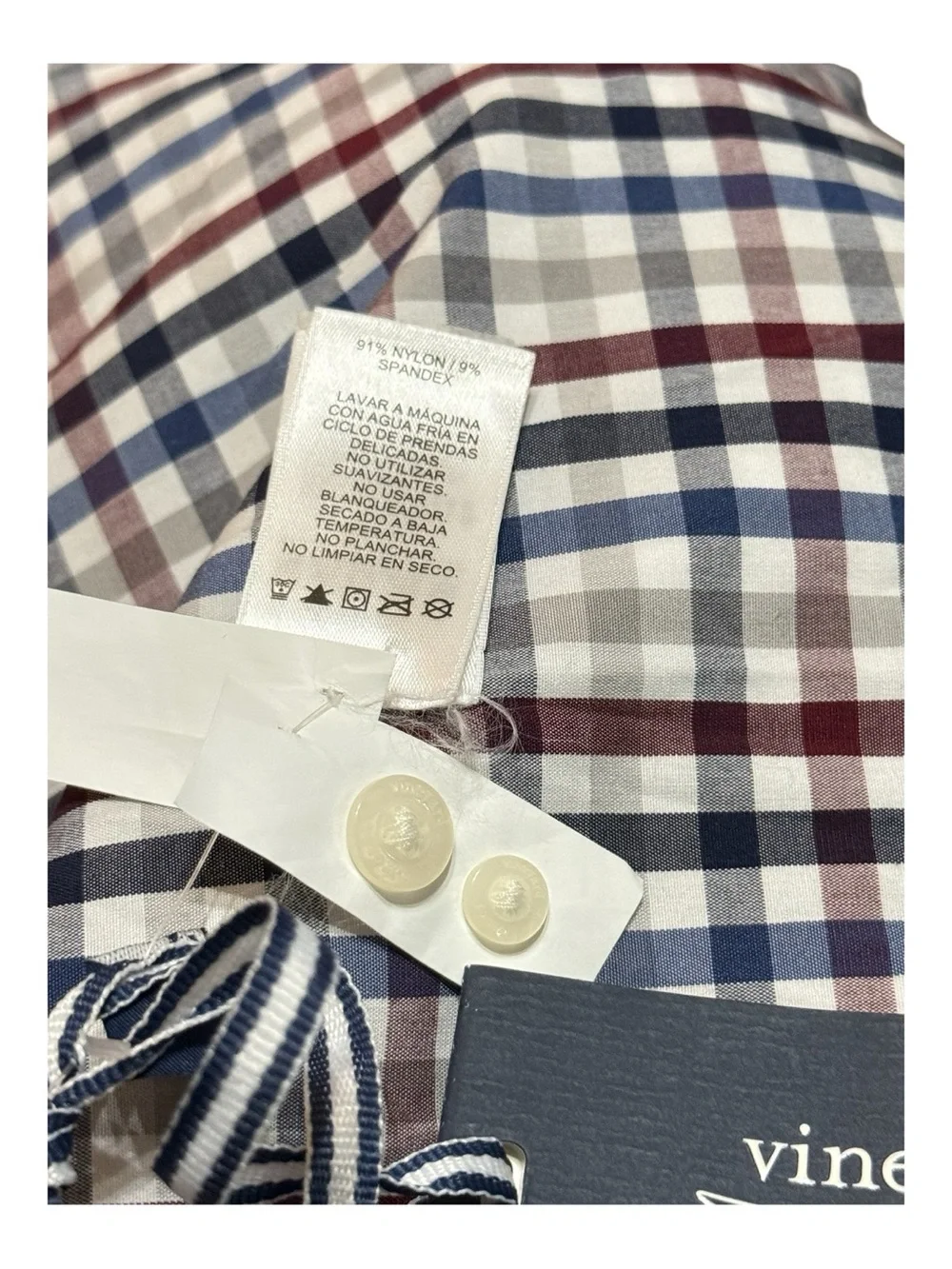 Vineyard Vines Men’s Plaid Stretch Button Down Shirt Size M NWT